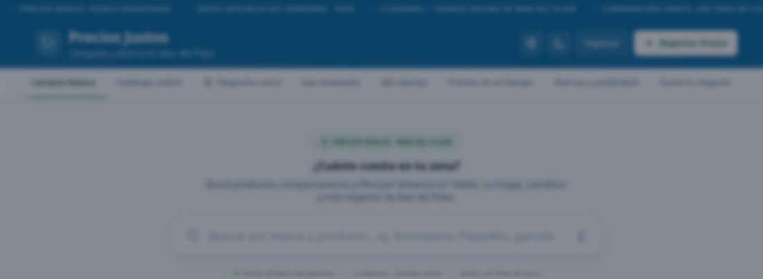 Captura de la app Precios Justos MDP